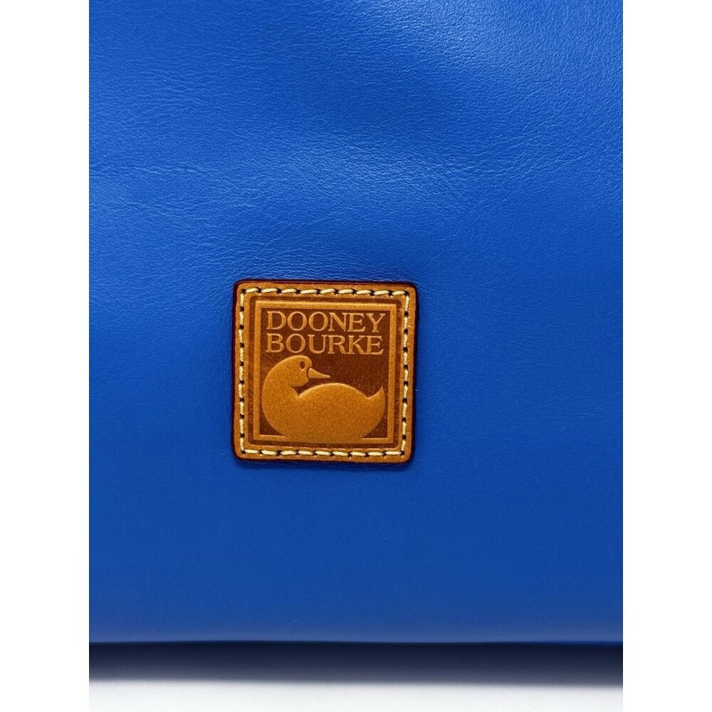 Dooney Bourke Hobo Shoulder Bag Ice Blue Smooth Leather McKenzie Tassels - Picture 3 of 16